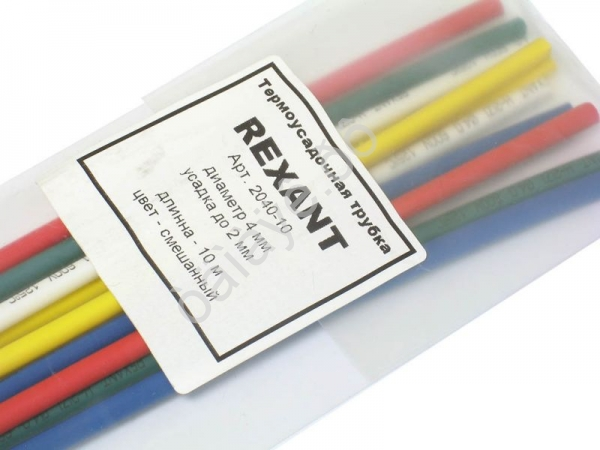 Термоусадочная трубка  4 мм REXANT цвет-микс (10м)