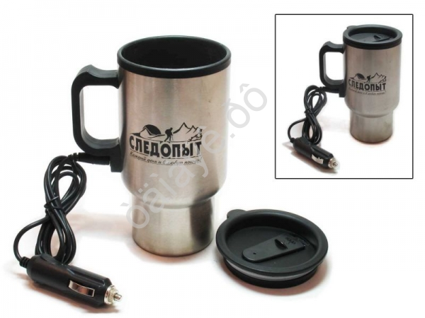 Кружка с подогревом от 12В пластик. колба "Следопыт"