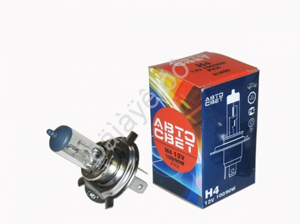 Лампа АВТОСВЕТ H4 12V-100/90W P43t /10