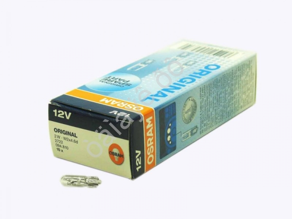 Лампа Osram W12-2W  (W2*4.6d)/10/50