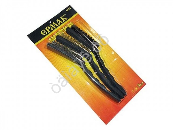 Набор щёток металл. с пласт. ручками (бол.) ЕРМАК /1/12/72 Набор щёток металл. с пласт. ручками (бол.) ЕРМАК /1/12/72