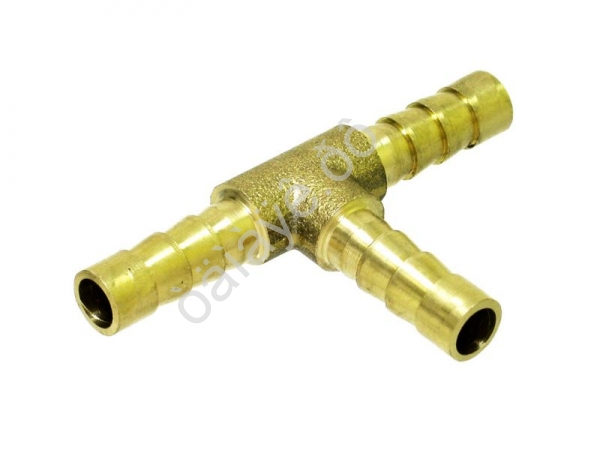 Фитинг тройник Т-обр  6х6х6 мм елочка /елочка, латунь