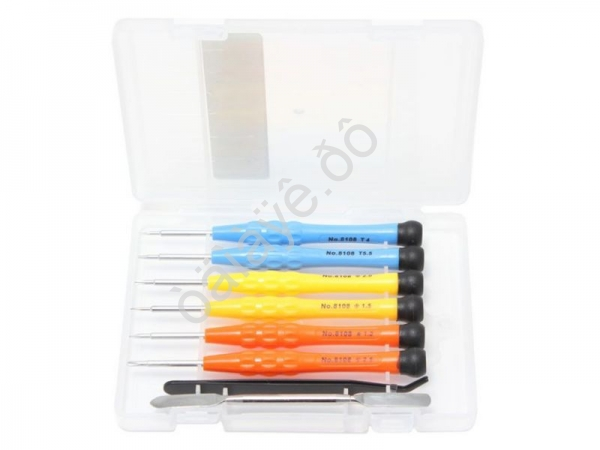 Набор ювелирных отверток 8пр, для точных работ (PH1.5,2.0Y2.5TS1.2 T4,T5.5 ) в пластиковом футляре. BaumAuto