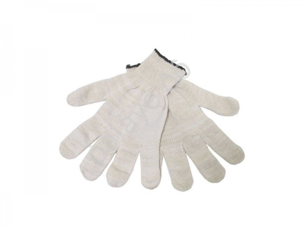 Перчатки х/б 10кл. 5-нитка белые /10/400