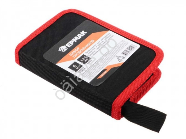 Набор пробойников 6 предметов 3.2, 4, 4.8, 5.6, 6.4, 8 мм ЕРМАК Набор пробойников 6 предметов 3.2, 4, 4.8, 5.6, 6.4, 8 мм ЕРМАК