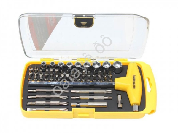 Шестигранник Т-образный 8мм с держателем бит и головок (52пр.) в пластиковом футляре.  Baum Auto