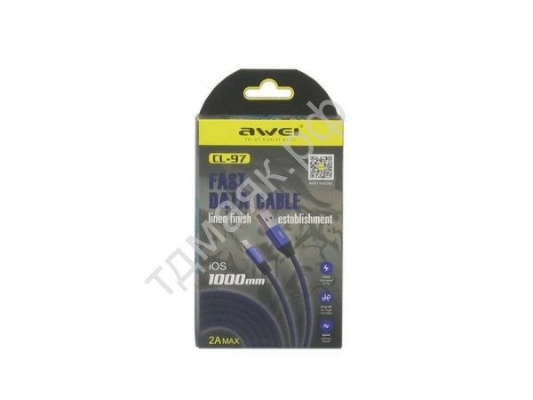 USB кабель  для APPLE 8 PIN Lightning Awei cl-97 ~~~~