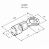 Клемма с изол. кольцо REXANT Ø6,5мм (100шт) VR 125-6