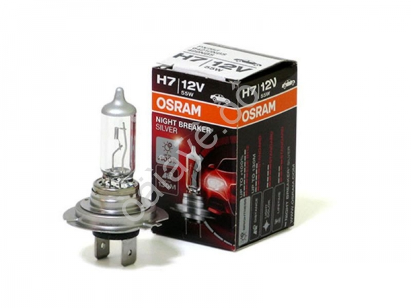 Лампа Osram H7 12V55W +100% PX26d NIGHT BREAKER SILVER  (шт)