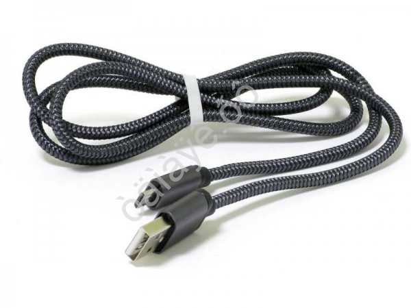 USB кабель  MicroUSB  М5  (1Ам) плетеный с леской