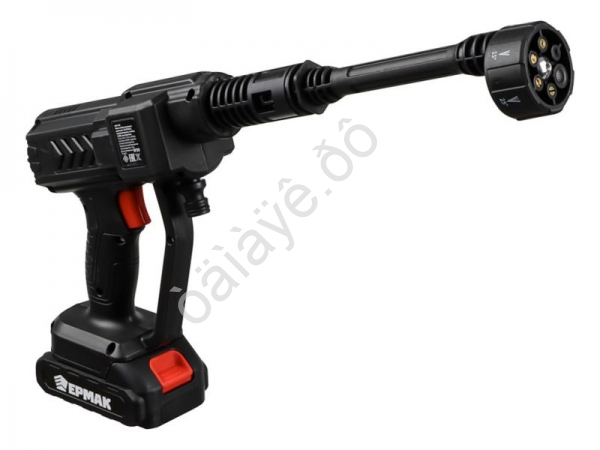 Мойка мини высокого давления тм ЕРМАК, аккумуляторная, в кейсе, 2 АКБ, регулировка