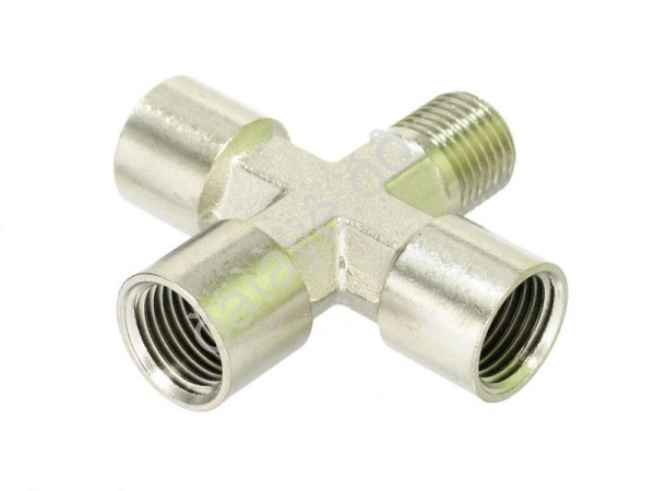 Фитинг -четверник 1/4"  М-М-М-П