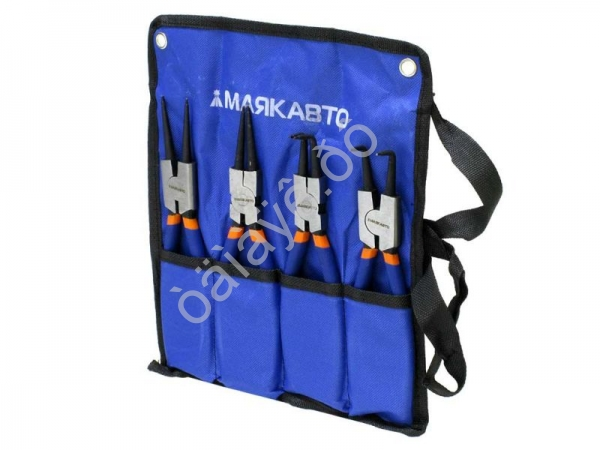 Набор съемников стопорных колец, 4пр (L-225мм) на полотне МАЯКАВТО /1/24_