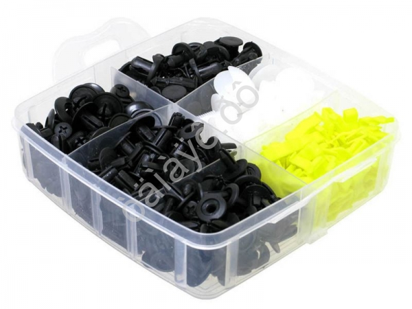 Набор клипс для авто 1240пр.+ набор для демонтажа и хомутов