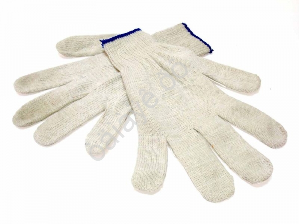 Перчатки х/б 10кл. 4-нитка белые /10/500