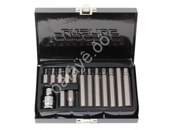 Набор бит-HEX 1/2" с битодержателем 15пр. 30/75мм (4-12мм) Forsage Набор бит-HEX 1/2" с битодержателем 15пр. 30/75мм (4-12мм) Forsage