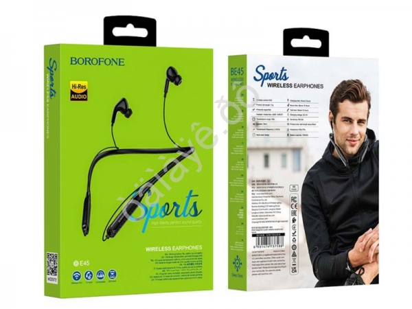Наушники беспроводные спортивные, черные BOROFONE BE45 (82шт в уп) Borofone