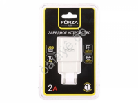 СЗУ 220В, USB-A, 10 Вт, белый, FORZA