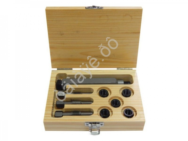 Набор метчиков и футорок для восстановления резьбы свечей накаливания 9пр. (M9x1.0-5шт) Partner