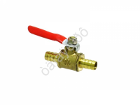 Кран шаровой елочка/елочка Ø8мм латунь