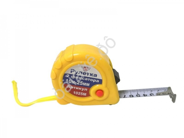 Рулетка  10м,25мм 2 фиксатора,"М5" 1/90_