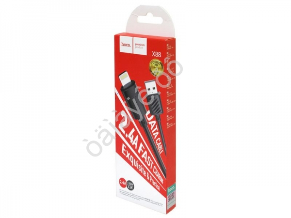 Дата-кабель универ. Lightning USB / Iphone 1м, 2.4А, черный X88 Hoco Дата-кабель универ. Lightning USB / Iphone 1м, 2.4А, черный X88 Hoco
