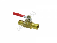 Кран шаровой елочка/елочка Ø12мм латунь