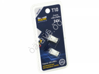 Светодиод 24V T10 1SMD(2835) W2.1x9.5d WHITE SILVER SL19