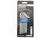 Ключи Г-образные TORX экстра длинные, набор 7пр.(0Н,5Н,Т20Н,Т25Н,Т27Н,Т0Н,Т40Н-с Forsage