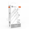 Дата-кабель 3в1 USB(A)-Type-C/microUSB/iP BY Base, 18W, 1,2 м, 3A, PVC, белый Дата-кабель 3в1 USB(A)-Type-C/microUSB/iP BY Base, 18W, 1,2 м, 3A, PVC, белый