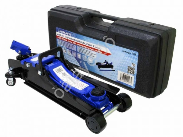 Домкрат гидравлический подкатной 2т h=85-375мм, ручка 360, низкопроф., в кейсе,МАЯКАВТО™/1_ Домкрат гидравлический подкатной 2т h=85-375мм, ручка 360, низкопроф., в кейсе,МАЯКАВТО™/1_