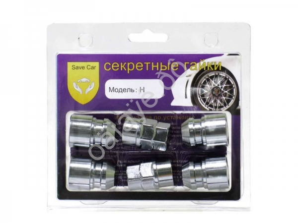 Гайки секретные М12*1,50*34мм, конус, хром, вращающееся кольцо, 2 кл. 19/21 Гайки секретные М12*1,50*34мм, конус, хром, вращающееся кольцо, 2 кл. 19/21