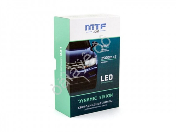 Светодиодные лампы MTF Light, серия DYNAMIC VISION LED, H1, 30W, 2500lm, 5500K, кулер, 2шт.