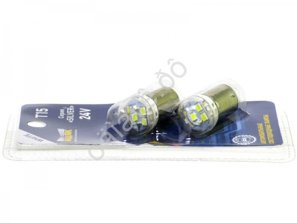 Светодиод 24V T15 6SMD(2835) BA15s WHITE SILVER SL21 Светодиод 24V T15 6SMD(2835) BA15s WHITE SILVER SL21
