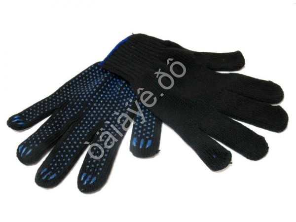 Перчатки х/б  7,5кл. 6-нитка чёрные /10/300