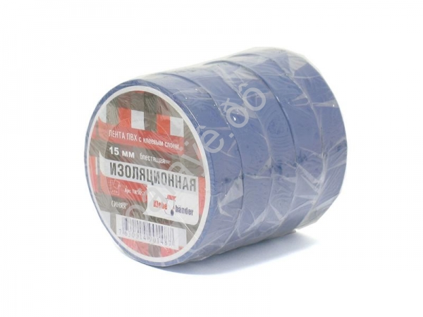 Изолента 15мм*20м "Klebebander" синяя TIK505T /8/200 Изолента 15мм*20м "Klebebander" синяя TIK505T /8/200