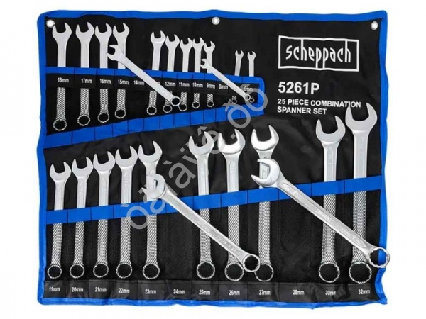 Ключи комбинированные, набор 25пр. (6-28, 30 32мм) Scheppach Ключи комбинированные, набор 25пр. (6-28, 30 32мм) Scheppach