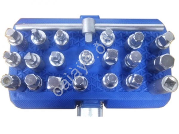 Набор головок для маслосливных пробок, 21предмет МАЯКАВТО™/1/10_